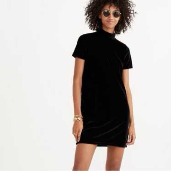 Madewell Dresses & Skirts - Madewell Elegant Black Velvet Dress size large